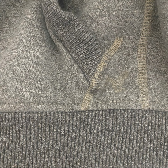 American Eagle Athletic Fit Cardigan Sweater XS Y2K Elbow Patches, Thick EUC - Picture 12 of 13